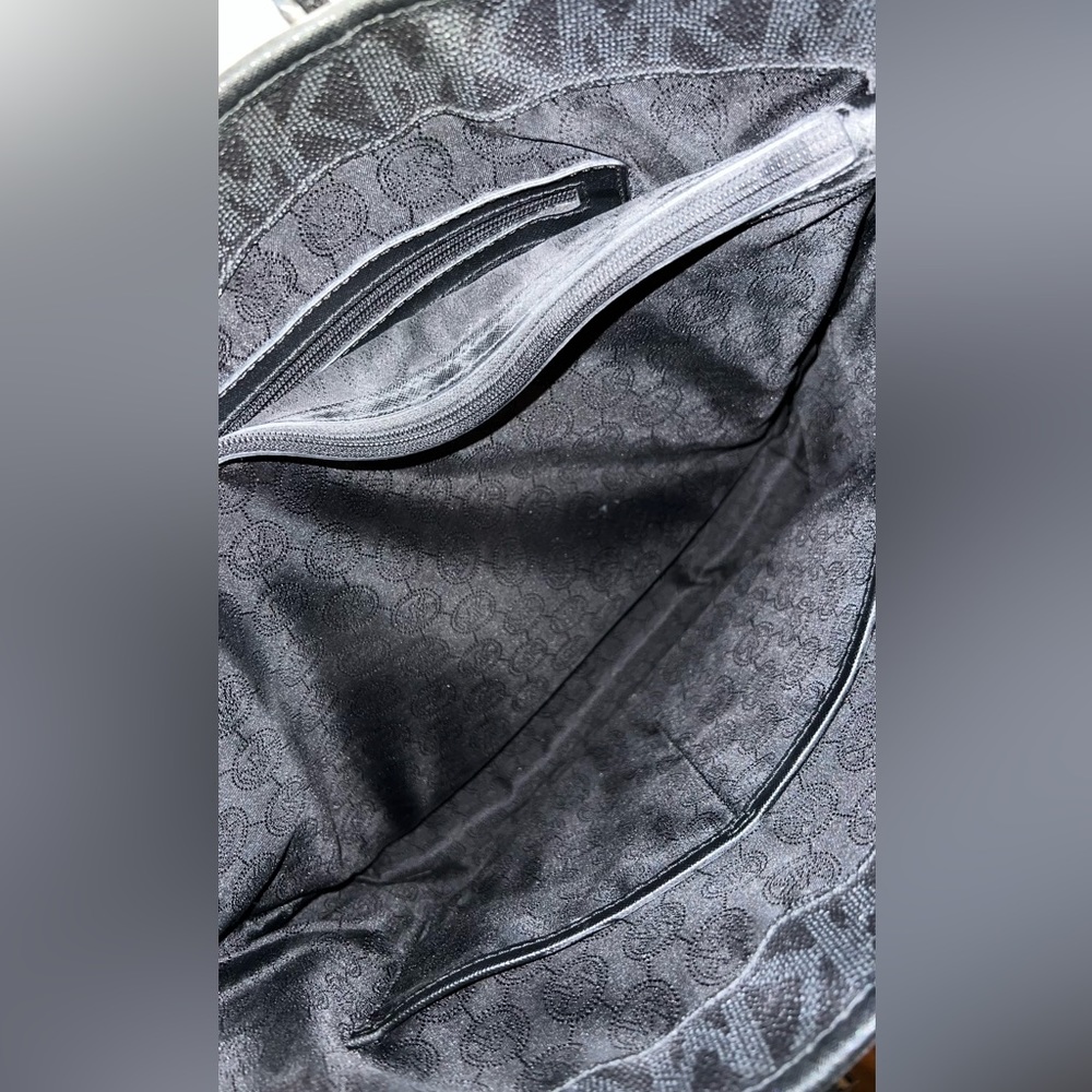 Black Leather Tote Bag MK - Picture 5 of 15